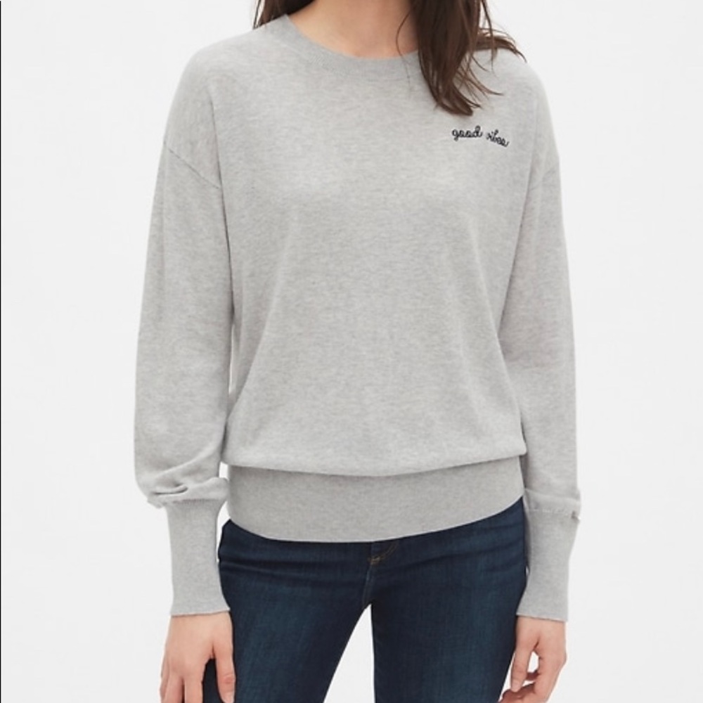 Gap good vibes sweater